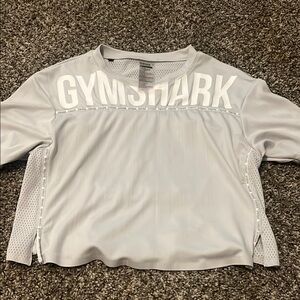 Gymshark Light Gray Athletic Top. Size XS. Like new.